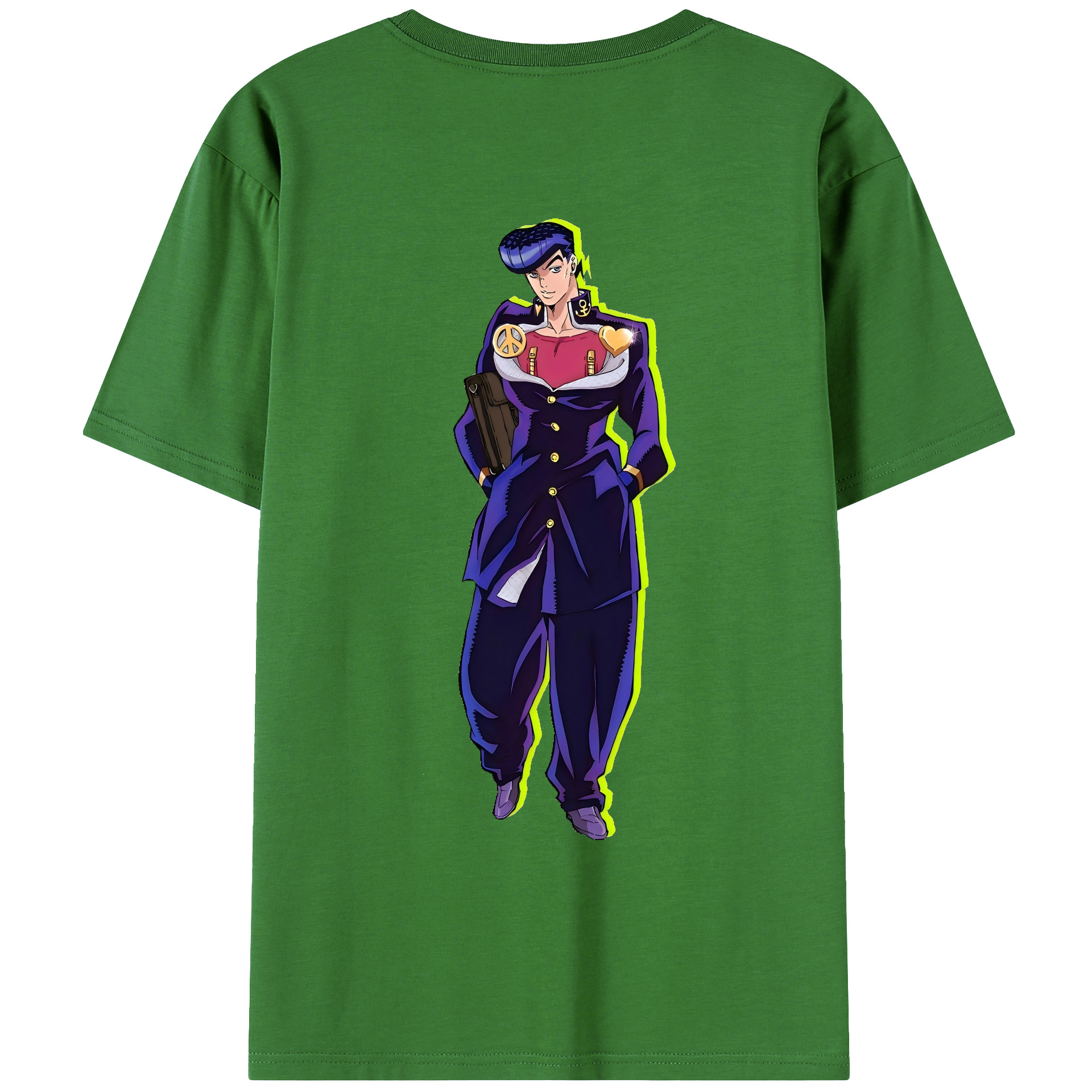（画像用） ジョジョの奇妙な冒険 ひがしかた じょうすけ JoJo's Bizarre Adventure Higashikata Josuke レディース半袖Tシャツ(バックプリント)